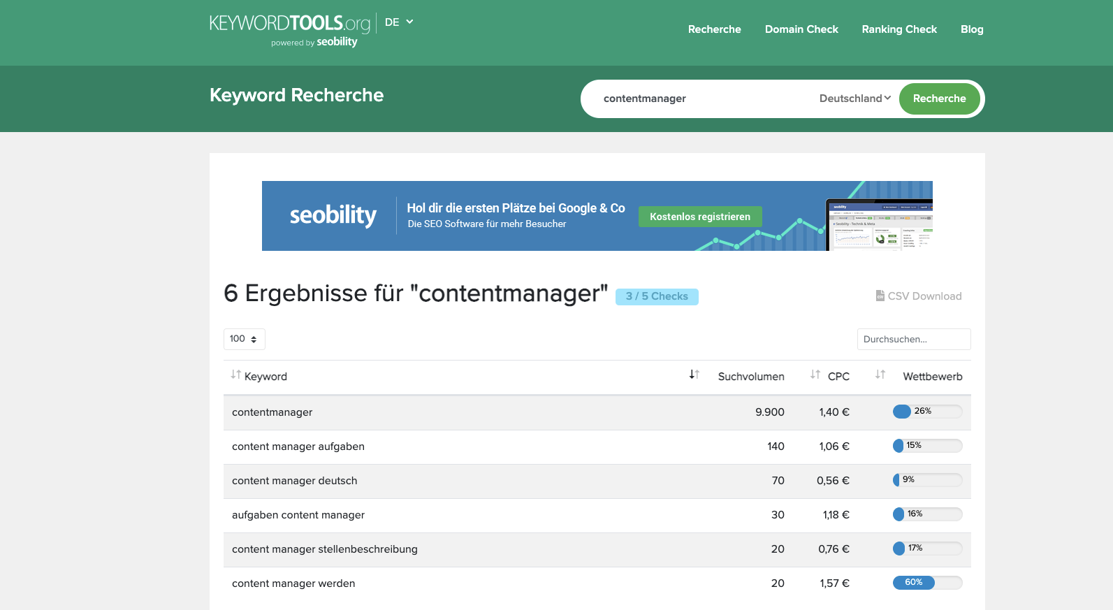 Keyword Recherche kostenlos - Tools für Ihre Keyword Recherche